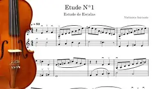 Estudo N*1 Partitura para violino