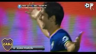 Gol de Forl&iacute;n. Boca 1 Belgrano 0. Fecha 2. Torneo Final 2014. F&uacute;tbol Para Todos