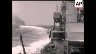 DESTROYERS AT SPEED - DEPTH CHARGES NAVAL STOCK SHOTS NO 10 - MUTE