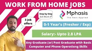 Mphasis Work From Home Jobs 2022| Work From Home Jobs 2022 In Telugu| Mphasis Jobs For Freshers 2022