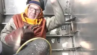 Austal's Perth WA, Denis welding in confined space