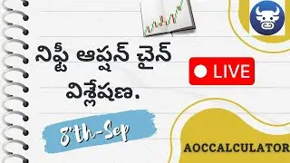 Nifty Option Chain Analysis In Telugu Using Advance Option Chain (AOC) CALCULATOR.