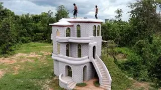 Two Brothers Built an Incredible Mountain House with Zero Money! No Bricks, No Cement!&rdquo;