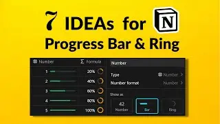 7 Ideas for Progress Bar and Ring  + Advanced Formulas - Notion Tutorial - Hướng dẫn Notion