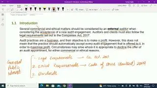 Obtaining & Acceptance of New Audit Engagement (Part 1)