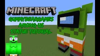 Minecraft Tutorial: Gummybeargames Skin Statue (Among Us)