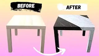 Get Creative with Contact Paper: A Stunning Coffee Table Makeover Idea!