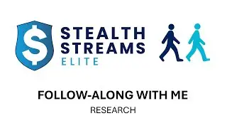 Stealth Streams Elite Follow Along - Part 1 - Franky Tool Niche Research