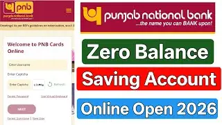 Punjab National Bank Zero Balance Saving Account 2026 Online Open Process | PNB ONE APP 