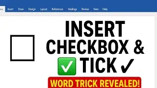 Amazing MS Word Trick! Insert Checkbox ✅ & Ticks ✔️ | Microsoft Word Tips