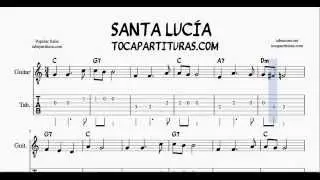 Santa Luc&iacute;a Tabs Sheet Music for Guitar with chords