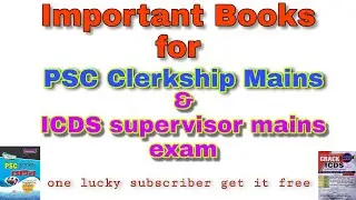 PSC clerkship & ICDS mains exams important books