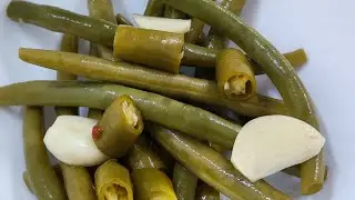 SPICY PICKLED GREEN BEANS/EASIEST PICKLES RECIPE
