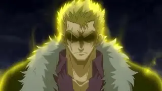 Laxus saves Makarov from Ajeel's sand|Laxus returns