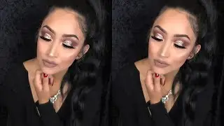 CHAMPAGNE GLITTER HALF CUT CREASE MAKEUP TUTORIAL | STEPHANY FLAMENCO