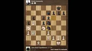 Jose Raul Capablanca vs David Janowsky &bull; San Sebastian - Spain, 1911