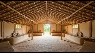 World&rsquo;s Most Beautiful Underground Bamboo House | Built by Hand in Jungle