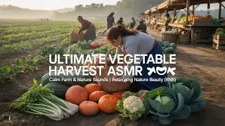 Ultimate Vegetable Harvest ASMR 🌱🥬🎃🥦 Calm Farm & Nature Sounds | Relaxing Nature Beauty (RNB)