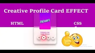 Creative Profile Card Css || How to make profile Card in css and Html || css wala