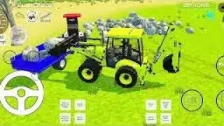 🔴Drive JCB and Uploading 🪨🏗Stone From Dumper🌋 Truck in Game #truck #jcb #tractor #dumper #games 0139
