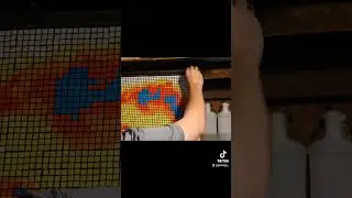 1,200 Mini Rubik's Cube Mosaic! #art #rubikscube #rubikscubeart #woodworking