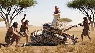 Life 30,000 Years Ago | How Early Humans Saved a Young Giraffe from a Giant Python