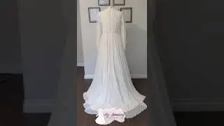 Custom modest chiffon wedding dress