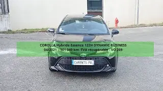 COROLLA Hybride Essence 122H DYNAMIC BUSINESS04/2021 – 101 040 km -TVA récupérable - VO 269