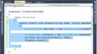 Ficheiros e Streams: Serialization