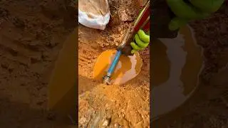 Repairing an UNDERGROUND LEAK on Black Poly #plumbing #plumber #leakrepair #howto #diy #asmr #shorts