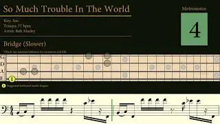 So Much Trouble In The World - Bob Marley (Bass Tutorial) || Note For Note S03E01