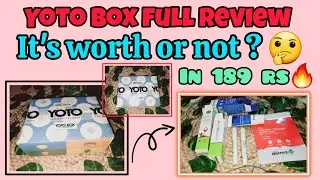 yoto box free products unboxing🥳just pay 189rs😳got 1500 rs products🤩yoto box review🔥yotobox#yotobox