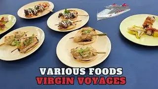 Various Foods from Virgin Voyages Scarlet Lady