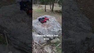 RC car SUMO wrestling￼😂 #traxxas #shorts