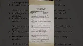 Bed 2nd year fundamentals public health