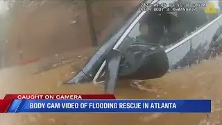 Body cam video of flooding rescue in Atlanta