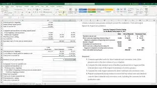Process Costing Example 4 Standard Costs
