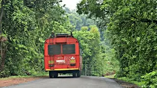 MSRTC BUS IN KOKAN | MSRTC BUS IN ACTION DURING MONSOON