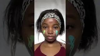 Turtle body paint transformation #shorts #makeup #bodypaint