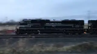 NS 1066 (NS NYC heritage unit) leads NS 20E in Macedonia, OH on 12/15/18!