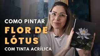 How to paint a lotus flower | Canvas Painting | Jane Bernardelli