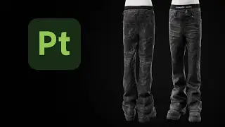 Texturing Oil Spill Flared Jeans in Substance Painter┃Full Process