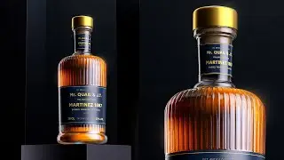 Whisky Bottle Render 3D - Cinema 4D & Corona Render Speedart