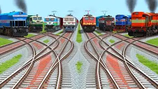 Eights High Graphics Trains Crossing At Bumpy💚 Railroad Track | railworks gameplay | msts gameplay