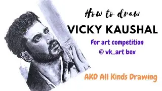 How to draw Vicky Kaushal l step by step drawing tutorial | Art competition @VK ArtBox