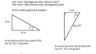 Hoeken berekenen met SOS CAS TOA