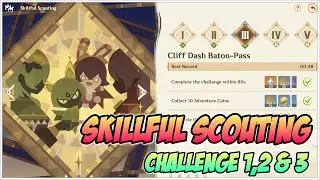 Ruins Exploration: Fieldwise Center, Skillful Scouting Challenge 1,2 & 3 - Genshin Impact