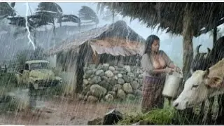  Himalayan Village During the Heavy Rainy Season | Daily Activities People in Village Life