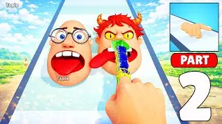 Finger Runner 3D &mdash; Crazy Finger Growth & Obstacle Run Gameplay Part 2 (iOS, Android)