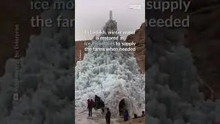 Ice Stupa is a technique to restore water by creating artificial glaciers ❄️⁣cial glaciers that will